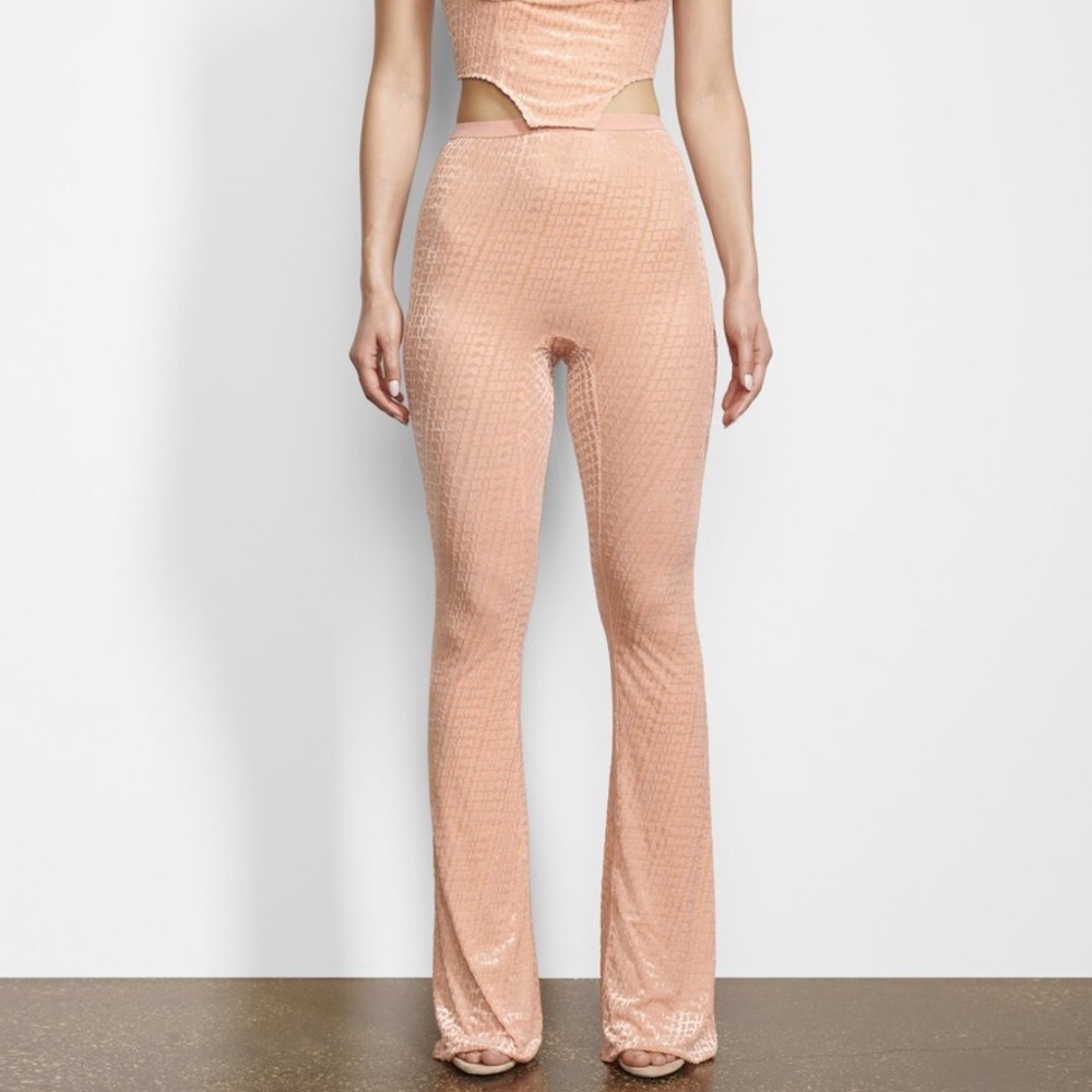 NWT skims Peach Velvet Flared Legging